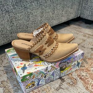 NEW Jeffrey Campbell Womens Lesther Woven Western Style Mules
